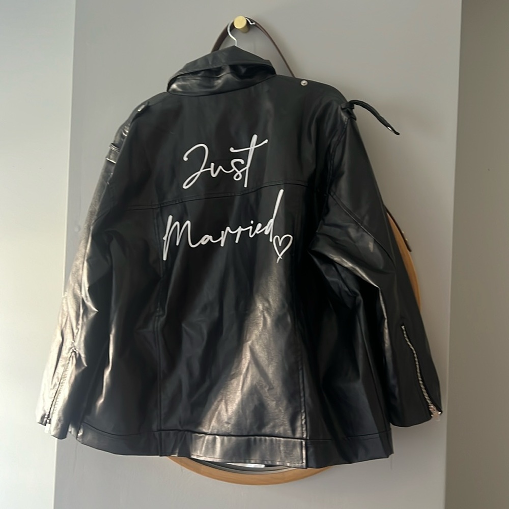 Just Married Bridal leather jacket